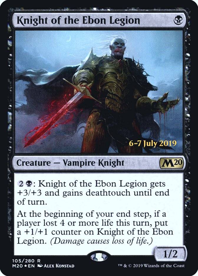 Knight of the Ebon Legion  [Core Set 2020 Prerelease Promos] | Play N Trade Winnipeg
