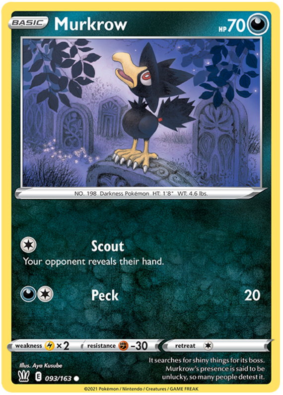 Murkrow (093/163) [Sword & Shield: Battle Styles] | Play N Trade Winnipeg