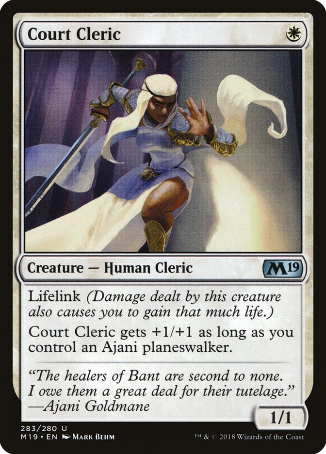 Court Cleric [Core Set 2019] | Play N Trade Winnipeg