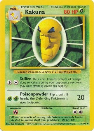 Kakuna (33/102) [Base Set Unlimited] | Play N Trade Winnipeg