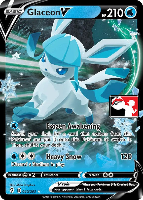 Glaceon V (040/203) [Prize Pack Series One] | Play N Trade Winnipeg