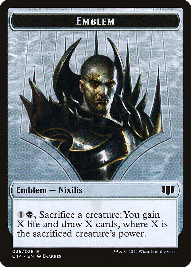 Ob Nixilis of the Black Oath Emblem // Zombie (016/036) Double-sided Token [Commander 2014 Tokens] | Play N Trade Winnipeg
