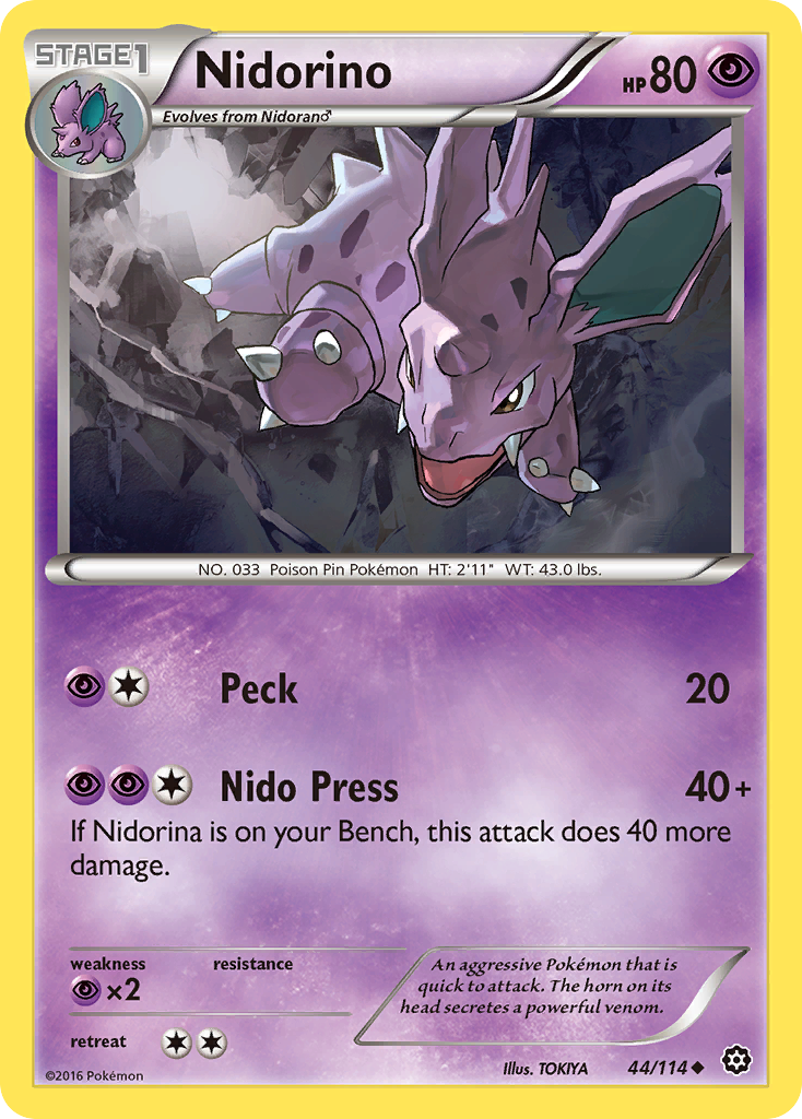 Nidorino (44/114) [XY: Steam Siege] | Play N Trade Winnipeg