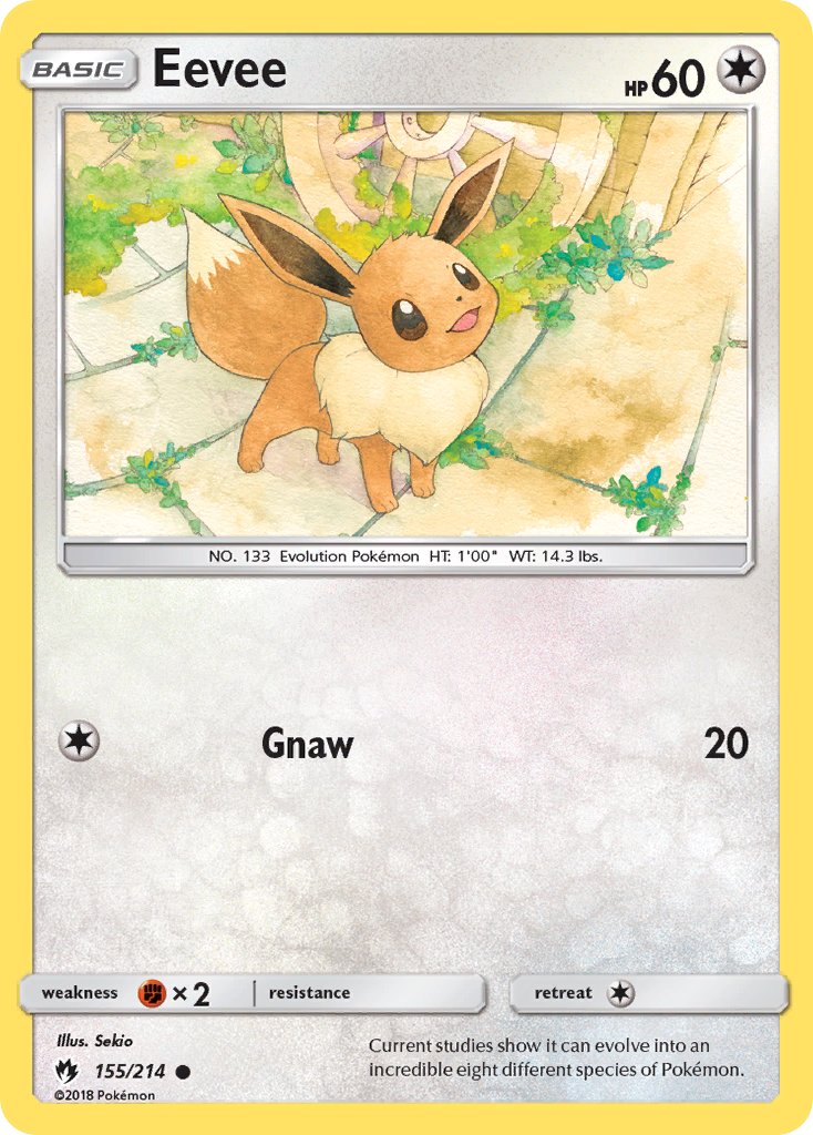 Eevee (155/214) (Let's Play, Eevee Cracked Ice Holo) (Theme Deck Exclusives) [Sun & Moon: Lost Thunder] | Play N Trade Winnipeg