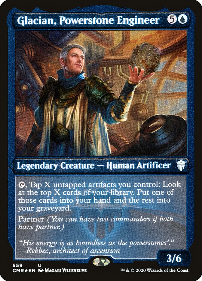 Glacian, Powerstone Engineer (Etched) [Commander Legends] | Play N Trade Winnipeg