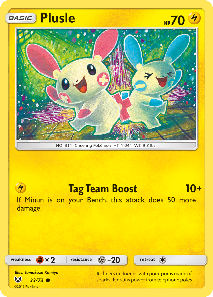 Plusle (33/73) [Sun & Moon: Shining Legends] | Play N Trade Winnipeg