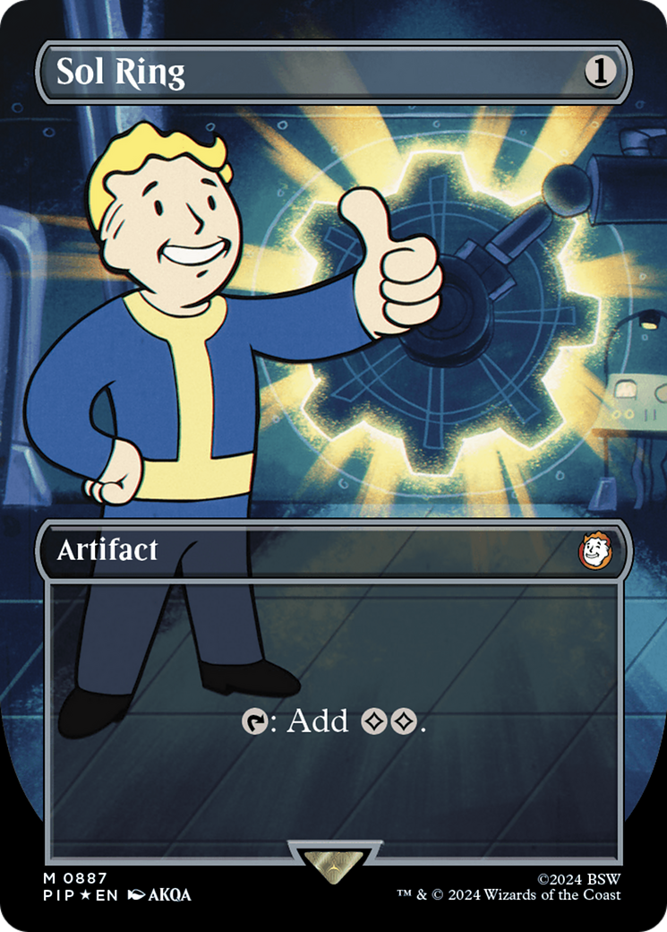 Sol Ring (Borderless) (Surge Foil) [Fallout] | Play N Trade Winnipeg