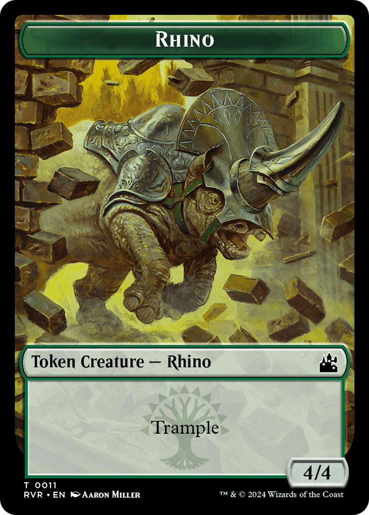 Rhino Token [Ravnica Remastered Tokens] | Play N Trade Winnipeg