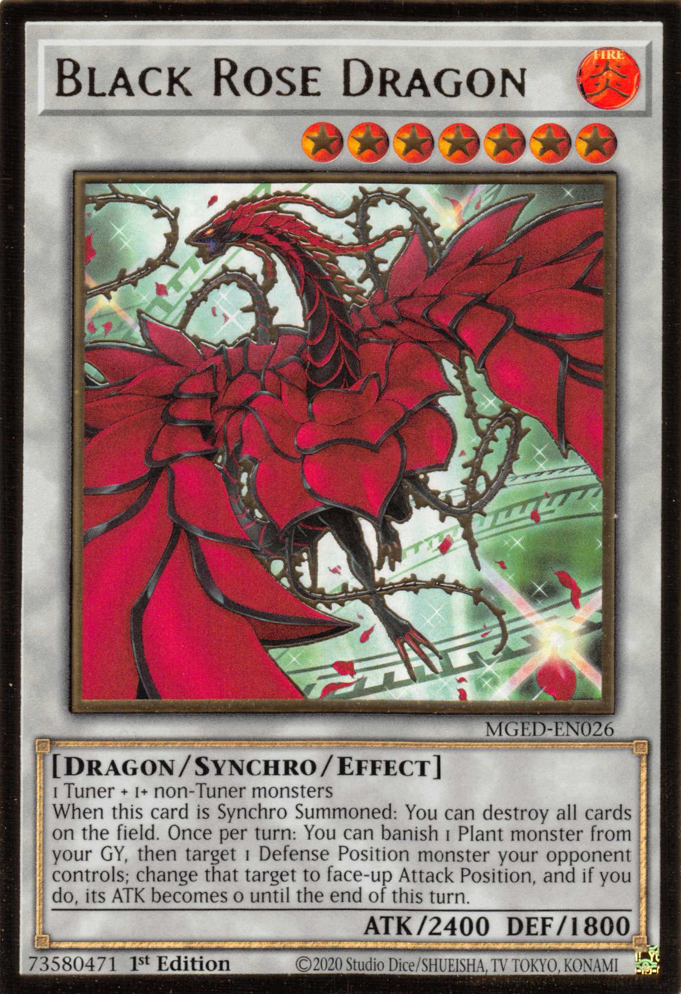 Black Rose Dragon (Alternate Art) [MGED-EN026] Gold Rare | Play N Trade Winnipeg