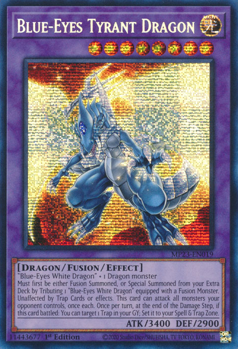 Blue-Eyes Tyrant Dragon [MP23-EN019] Prismatic Secret Rare | Play N Trade Winnipeg