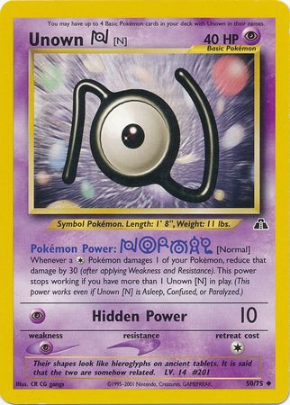 Unown [N] (50/75) [Neo Discovery Unlimited] | Play N Trade Winnipeg