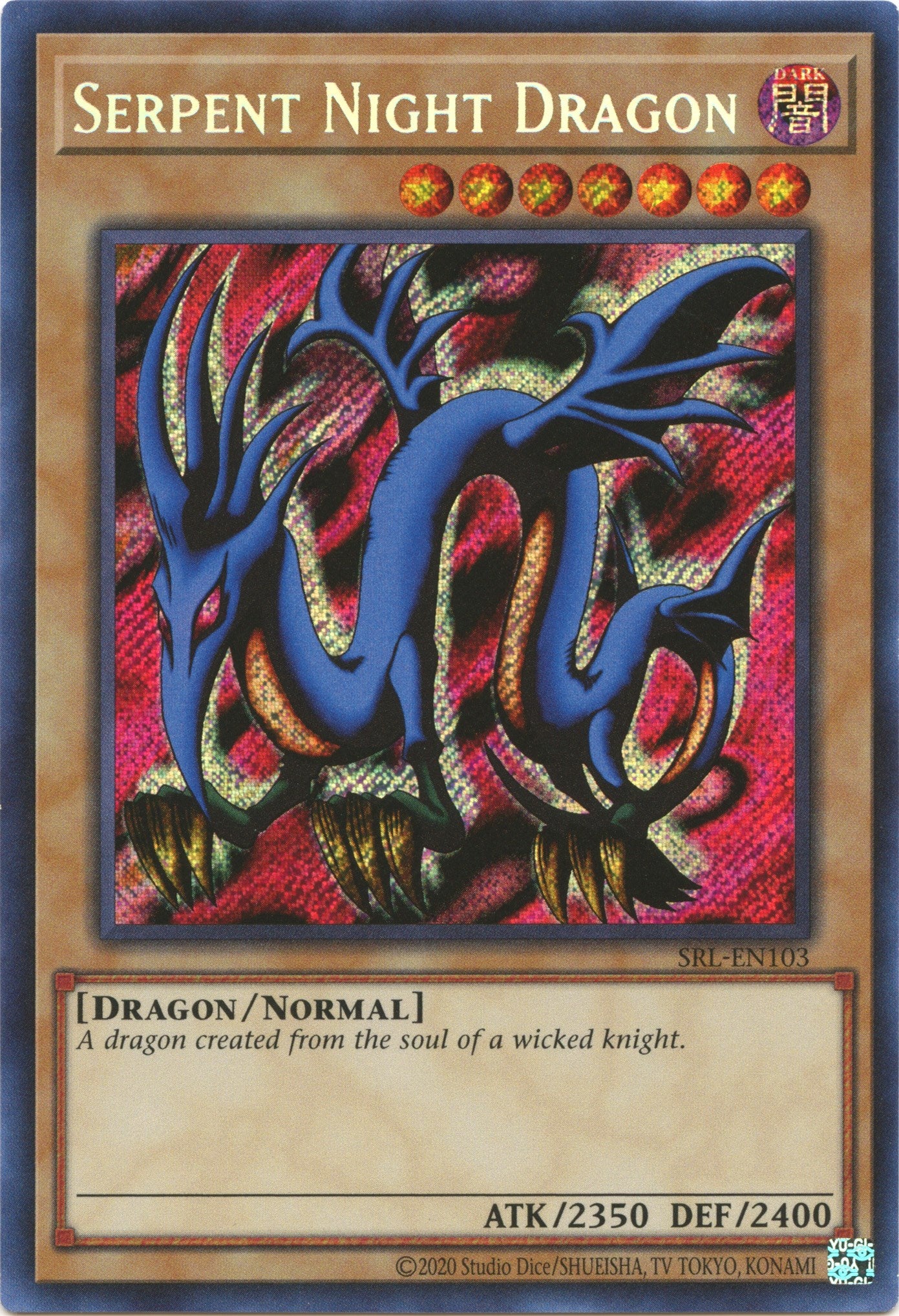 Serpent Night Dragon (25th Anniversary) [SRL-EN103] Secret Rare | Play N Trade Winnipeg