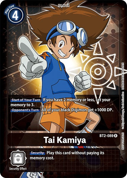 Tai Kamiya [BT2-089] (Official Tournament Pack Vol.3) [Release Special Booster Promos] | Play N Trade Winnipeg