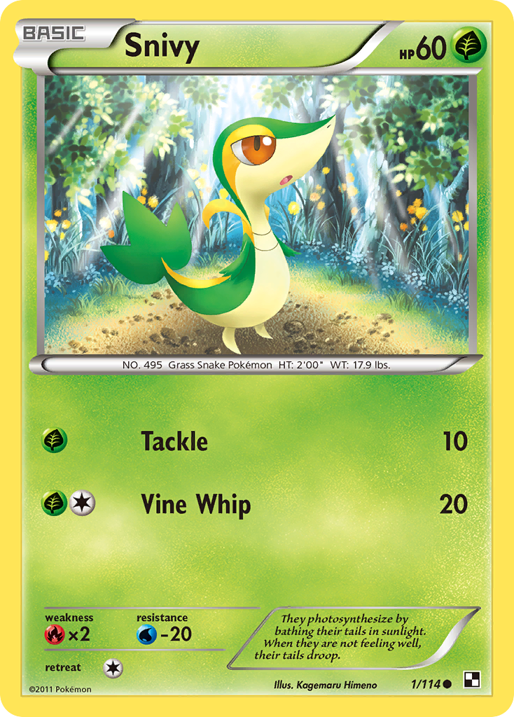 Snivy (1/114) (Cosmos Holo) [Black & White: Base Set] | Play N Trade Winnipeg