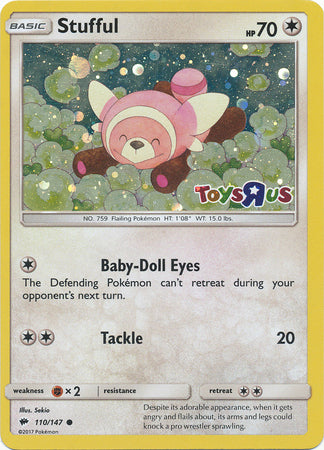 Stufful (110/147) (Toys R Us Promo) [Sun & Moon: Burning Shadows] | Play N Trade Winnipeg