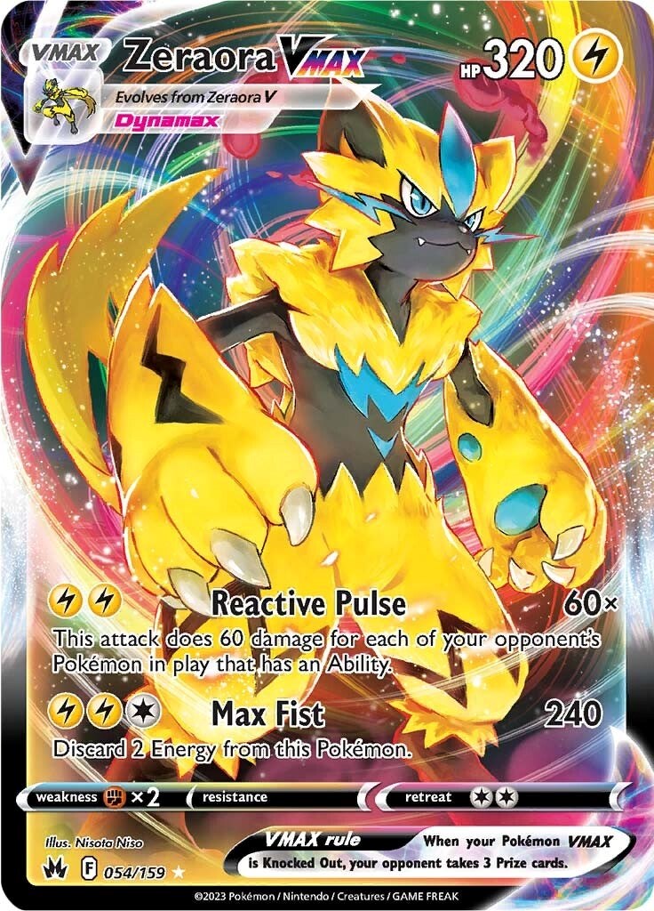 Zeraora VMAX (054/159) [Sword & Shield: Crown Zenith] | Play N Trade Winnipeg