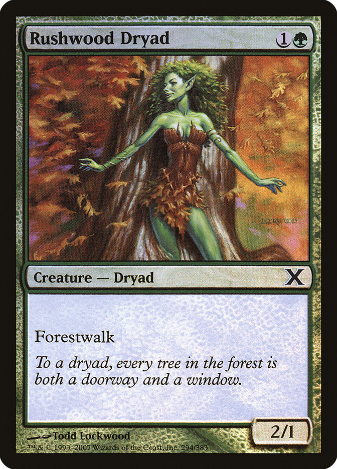 Rushwood Dryad (Premium Foil) [Tenth Edition] | Play N Trade Winnipeg