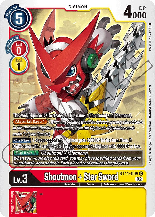 Shoutmon + Star Sword [BT11-009] [Dimensional Phase] | Play N Trade Winnipeg