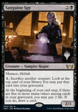 Sanguine Spy (Promo Pack) [Streets of New Capenna Promos] | Play N Trade Winnipeg