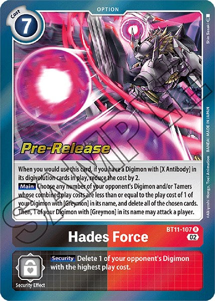 Hades Force [BT11-107] [Dimensional Phase Pre-Release Promos] | Play N Trade Winnipeg