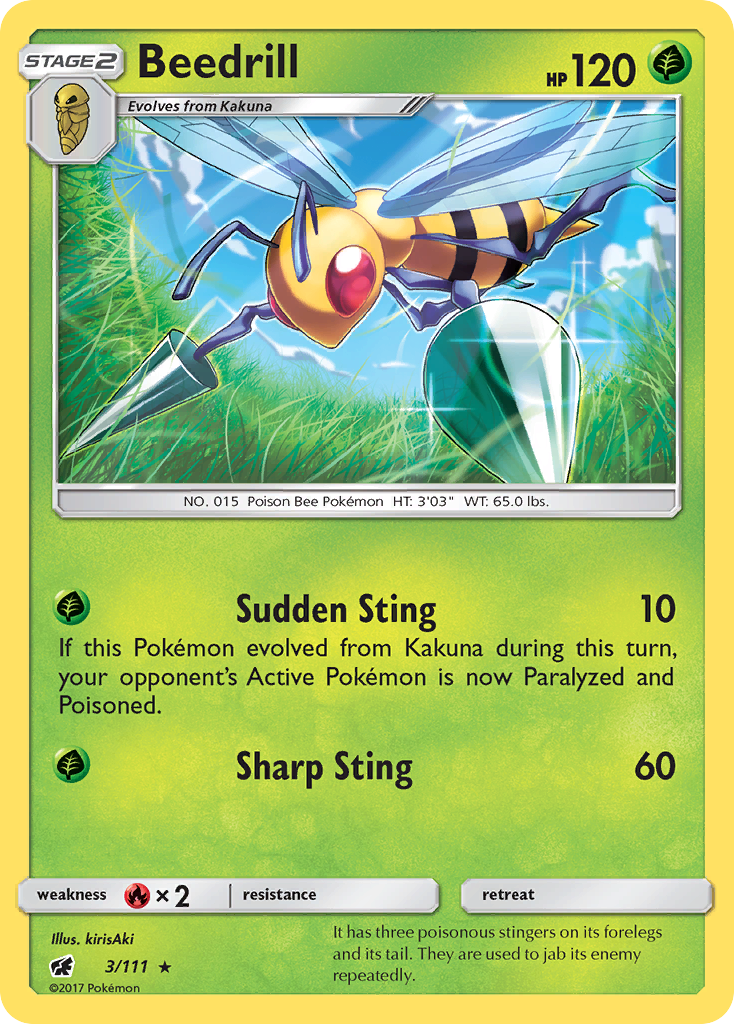 Beedrill (3/111) [Sun & Moon: Crimson Invasion] | Play N Trade Winnipeg