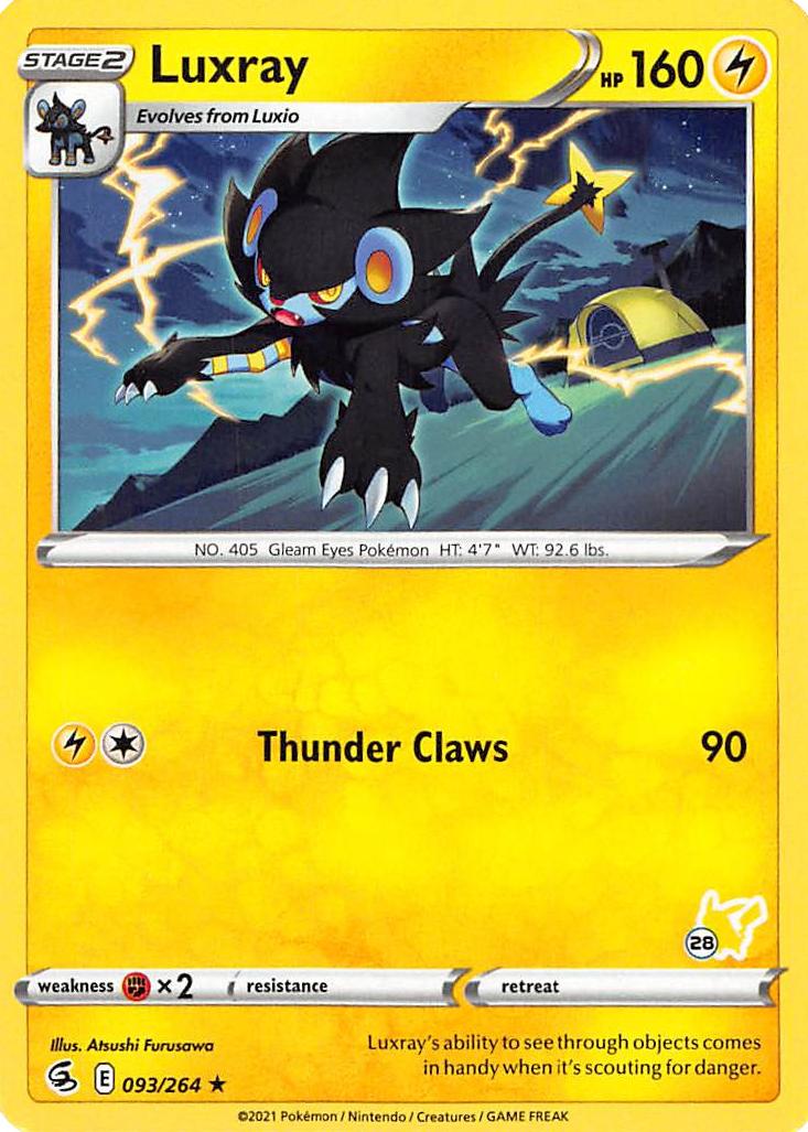 Luxray (093/264) (Pikachu Stamp #28) [Battle Academy 2022] | Play N Trade Winnipeg