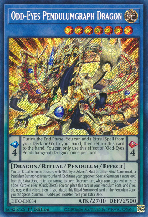 Odd-Eyes Pendulumgraph Dragon [DIFO-EN034] Secret Rare | Play N Trade Winnipeg