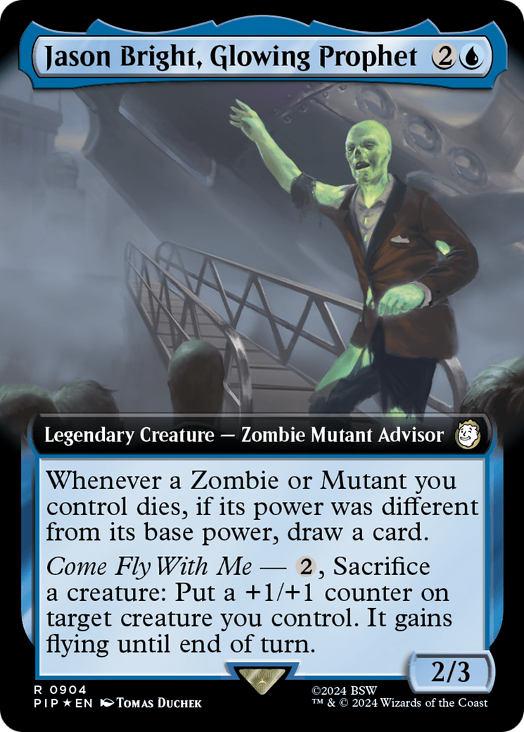 Jason Bright, Glowing Prophet (Extended Art) (Surge Foil) [Fallout] | Play N Trade Winnipeg