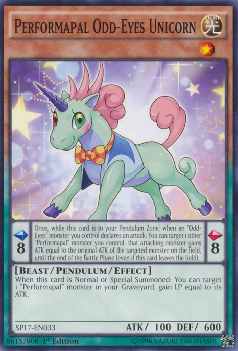 Performapal Odd-Eyes Unicorn [SP17-EN033] Common | Play N Trade Winnipeg