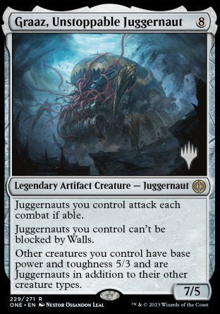 Graaz, Unstoppable Juggernaut (Promo Pack) [Phyrexia: All Will Be One Promos] | Play N Trade Winnipeg