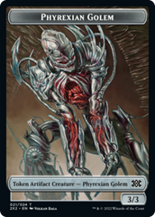 Zombie // Phyrexian Golem Double-sided Token [Double Masters 2022 Tokens] | Play N Trade Winnipeg