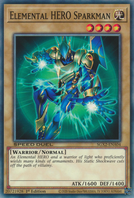 Elemental HERO Sparkman [SGX2-ENA04] Common | Play N Trade Winnipeg