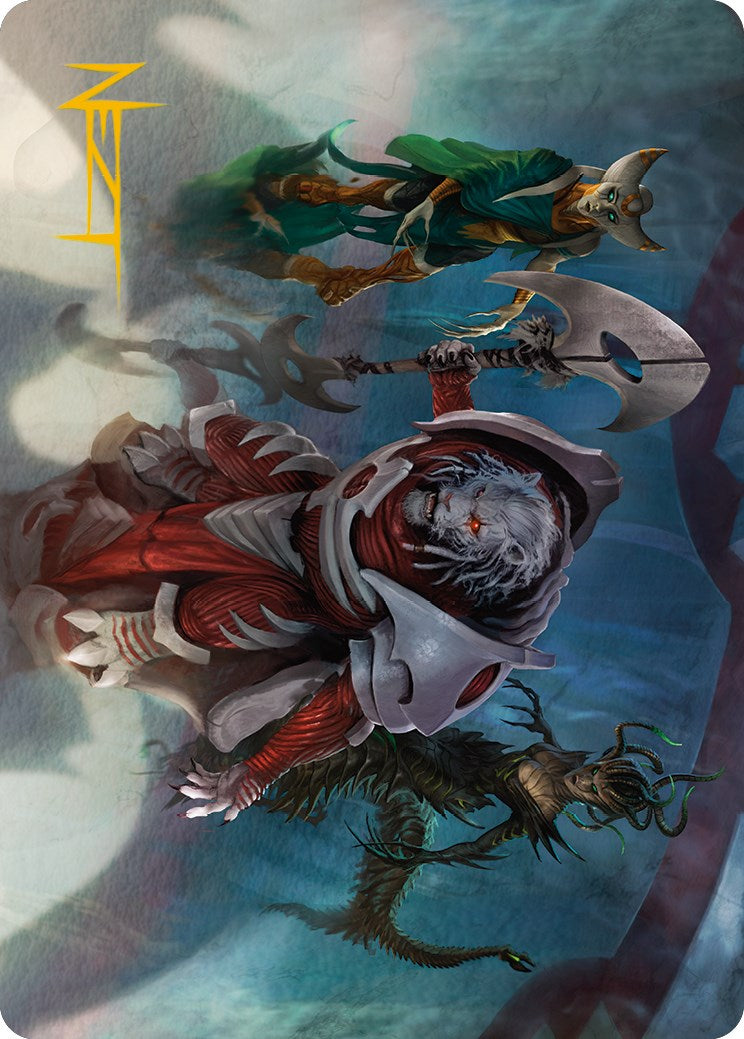 Norn's Decree Art Card (Gold-Stamped Signature) [Phyrexia: All Will Be One Art Series] | Play N Trade Winnipeg