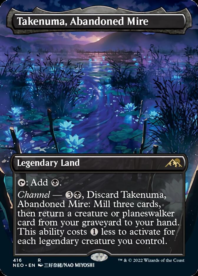 Takenuma, Abandoned Mire (Borderless) [Kamigawa: Neon Dynasty] | Play N Trade Winnipeg