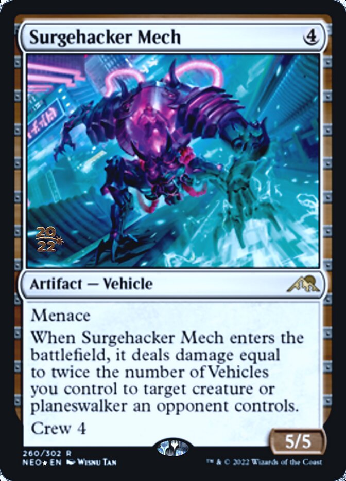 Surgehacker Mech [Kamigawa: Neon Dynasty Prerelease Promos] | Play N Trade Winnipeg