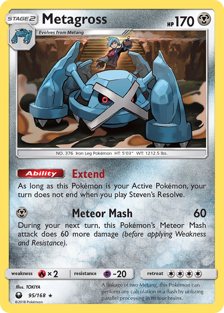 Metagross (95/168) (Prerelease Kit Exclusive) (Theme Deck Exclusive) [Sun & Moon: Celestial Storm] | Play N Trade Winnipeg