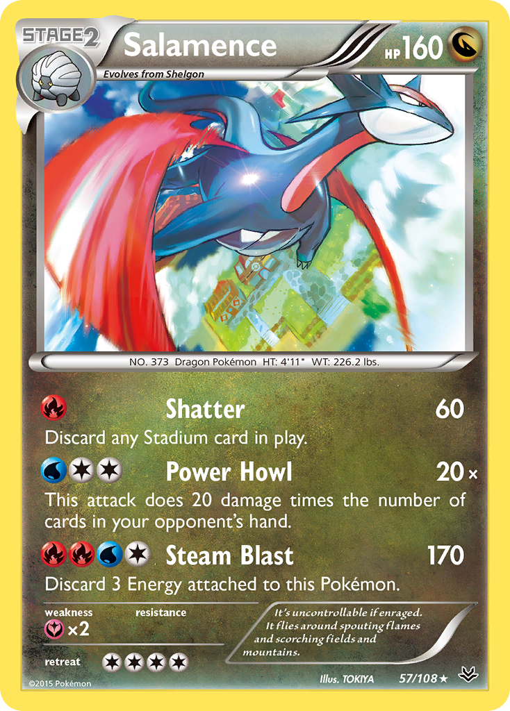 Salamence (57/108) [XY: Roaring Skies] | Play N Trade Winnipeg