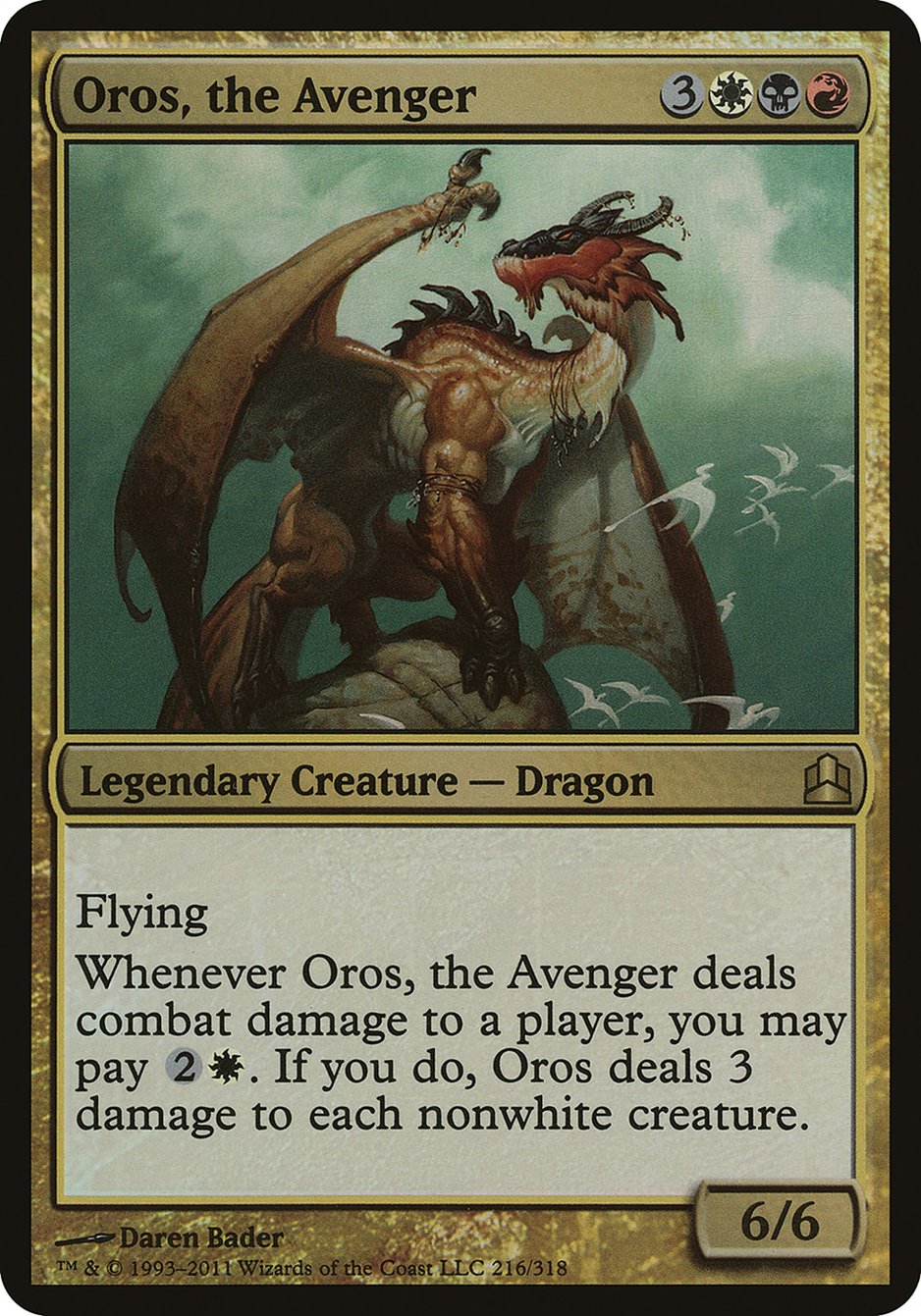 Oros, the Avenger (Oversized) [Commander 2011 Oversized] | Play N Trade Winnipeg