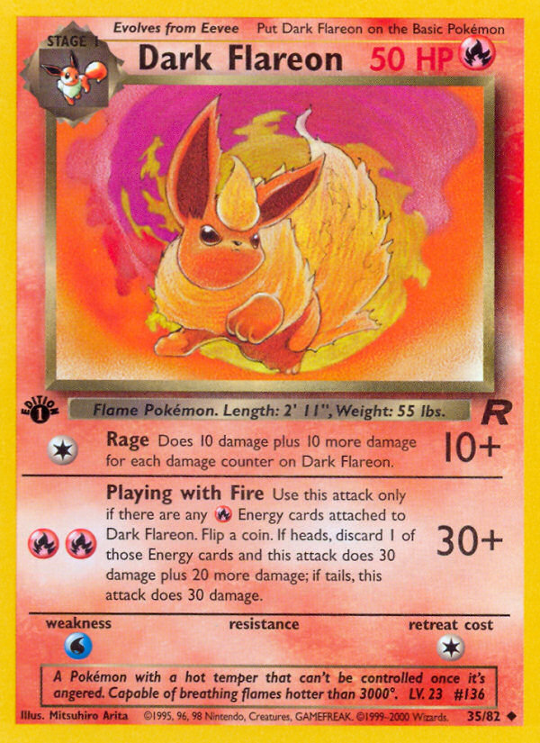 Dark Flareon (35/82) [Team Rocket 1st Edition] | Play N Trade Winnipeg