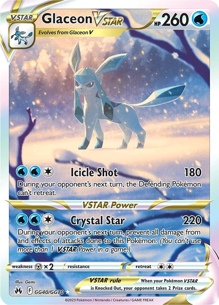 Glaceon VSTAR (GG40/GG70) [Sword & Shield: Crown Zenith] | Play N Trade Winnipeg