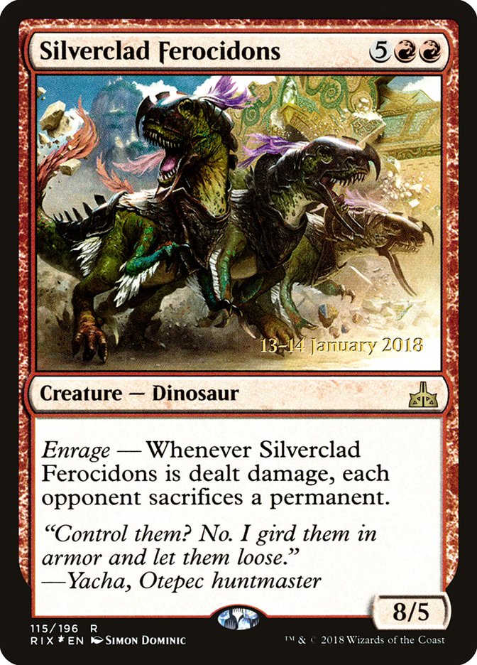 Silverclad Ferocidons [Rivals of Ixalan Prerelease Promos] | Play N Trade Winnipeg