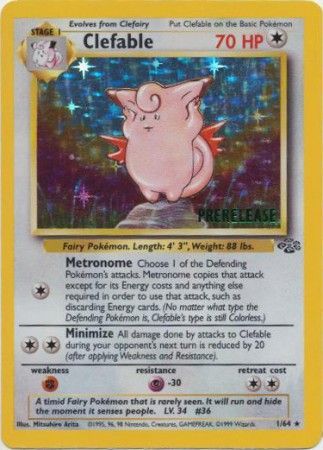 Clefable (1/64) (Prerelease Promo) [Jungle Unlimited] | Play N Trade Winnipeg