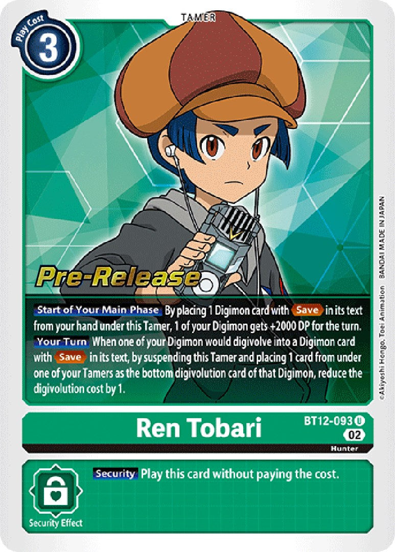 Ren Tobari [BT12-093] [Across Time Pre-Release Cards] | Play N Trade Winnipeg