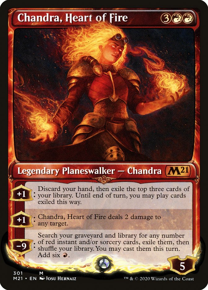 Chandra, Heart of Fire (Showcase) [Core Set 2021] | Play N Trade Winnipeg