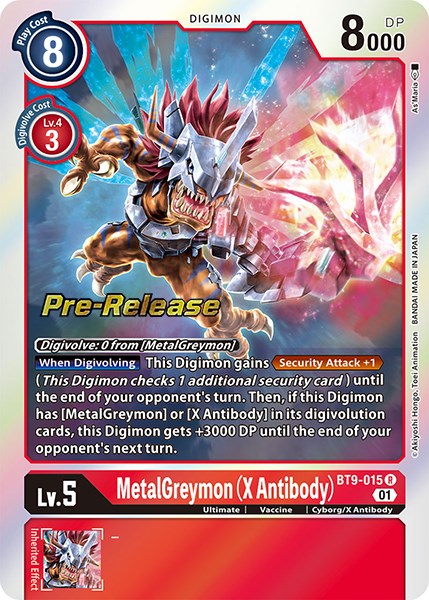 MetalGreymon (X Antibody) [BT9-015] [X Record Pre-Release Promos] | Play N Trade Winnipeg