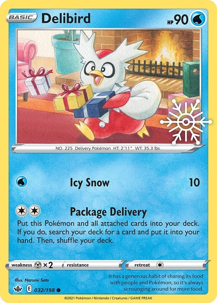 Delibird (032/198) (Holiday Calendar) [Sword & Shield: Chilling Reign] | Play N Trade Winnipeg