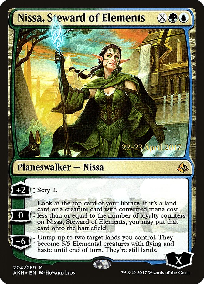 Nissa, Steward of Elements  [Amonkhet Prerelease Promos] | Play N Trade Winnipeg