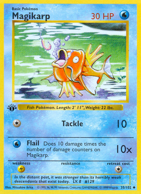 Magikarp (35/102) (Shadowless) [Base Set 1st Edition] | Play N Trade Winnipeg