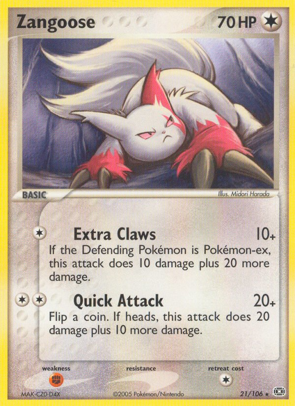 Zangoose (21/106) [EX: Emerald] | Play N Trade Winnipeg