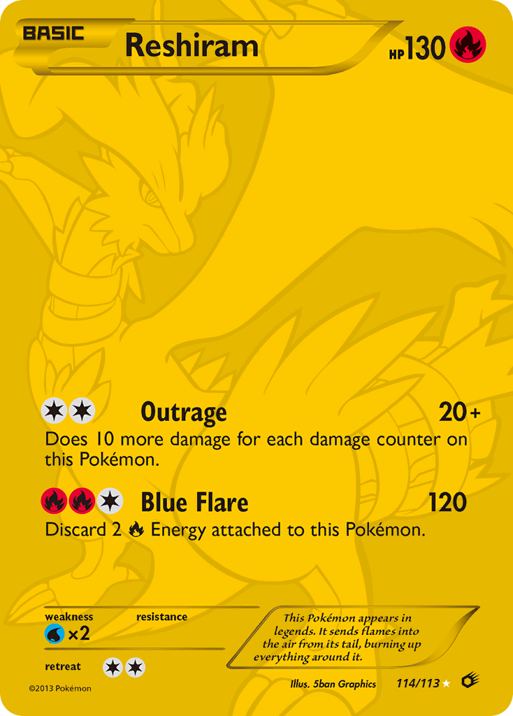 Reshiram (114/113) [Black & White: Legendary Treasures] | Play N Trade Winnipeg